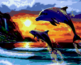 Картина за номерами Дельфіни і море 40х50 см ART Line ZB.64251 фото