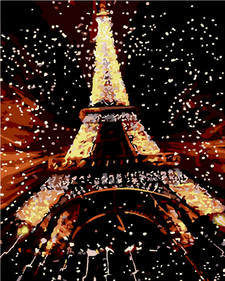 Картина за номерами Ейфелева вежа у вогнях 40х50 см ART Line ZB.64170 фото
