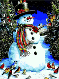 Картина по номерам Снеговик в цилиндре 40х50 см ART Line ZB.64116 фото