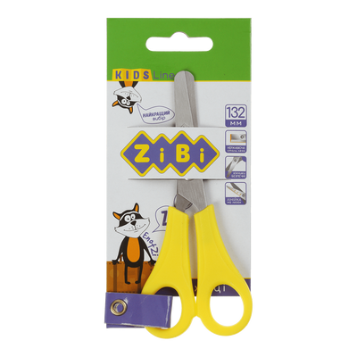 Детские ножницы с линейкой 132 мм желтые KIDS Line ZB.5001-08 фото