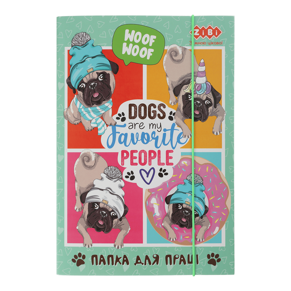 Папка для труда LOVELY DOG картонная на резинках А4+ KIDS Line ZB.14931 фото