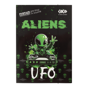 Папка для труда и тетрадей картонная на резинке ZiBi UFO A4 (225x316мм) ZB.14940-01 фото