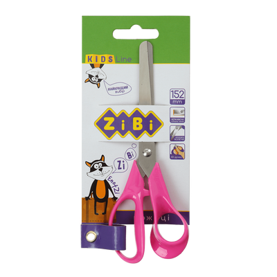 Детские ножницы с пластиковыми 3D-ручками 152 мм розовые KIDS Line ZB.5014-10 фото