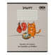 Тетрадь ученическая ZiBi Cute Cat 36 листов в клеточку бежевый ZB.1731-28 фото 1