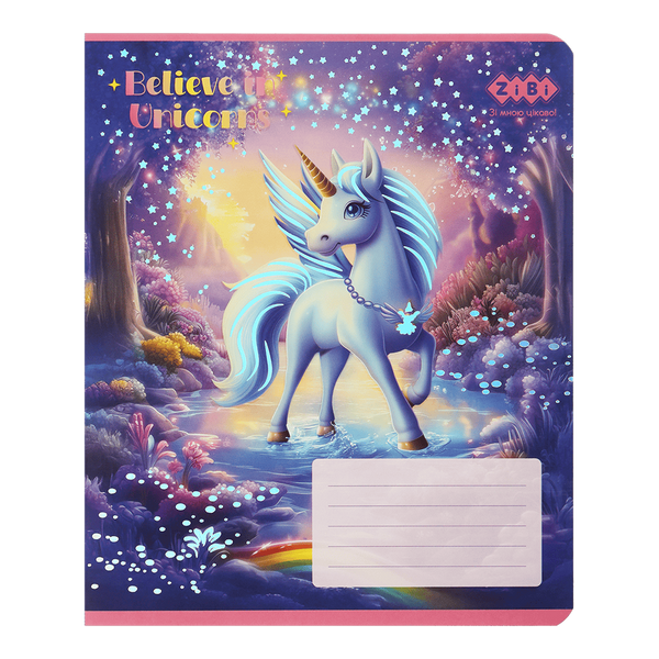 Тетрадь ученическая школьная ZiBi Unicorn 12 листов в линию ZB25.1752L фото