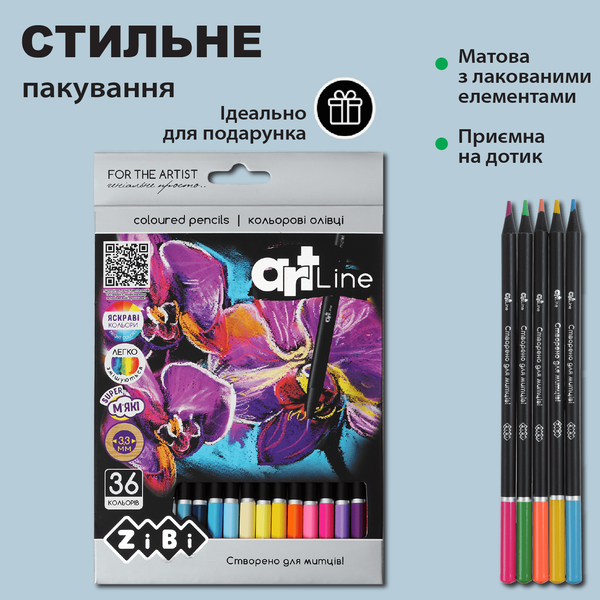 Олівці кольорові ART Line 36 кольорів ZB.2435 фото
