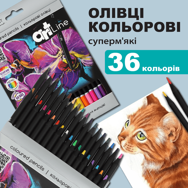 Олівці кольорові ART Line 36 кольорів ZB.2435 фото