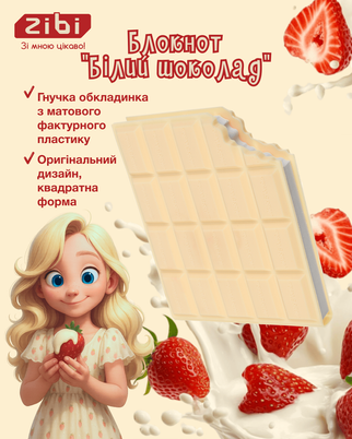 Купить Блокнот ZiBi White Chocolate 90x90 мм 80 листов