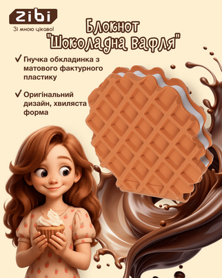 Купить Блокнот ZiBi Chocolate Waffle 90x90 мм 80 листов
