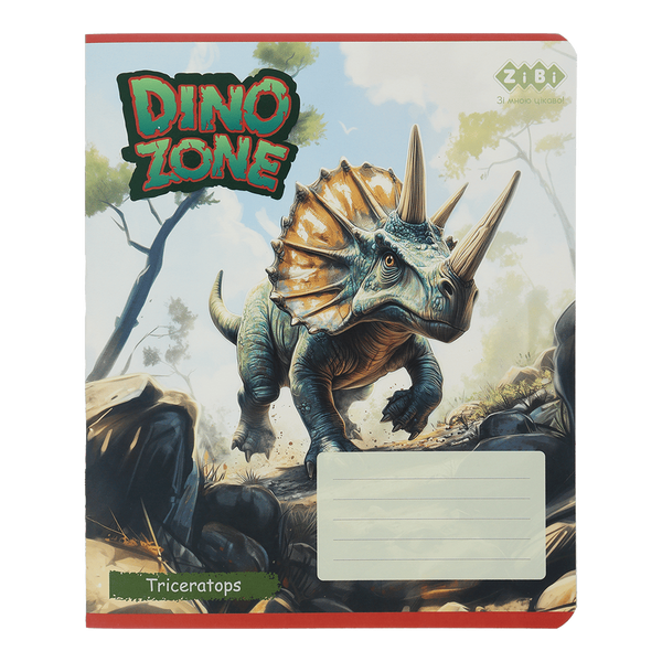 Тетрадь ученическая школьная ZiBi Dino 12 листов в линию ZB25.1751L фото
