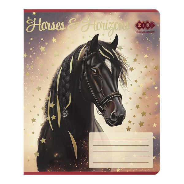 Тетрадь ученическая школьная ZiBi Horses 24 листа в клеточку ZB25.1770K фото