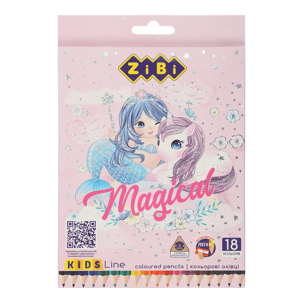 Карандаши цветные KIDS Line Magic 18 цветов ZB.2449 фото