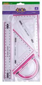 Набір геометричний прозорий з рожевим KIDS Line ZB.5680-10 фото