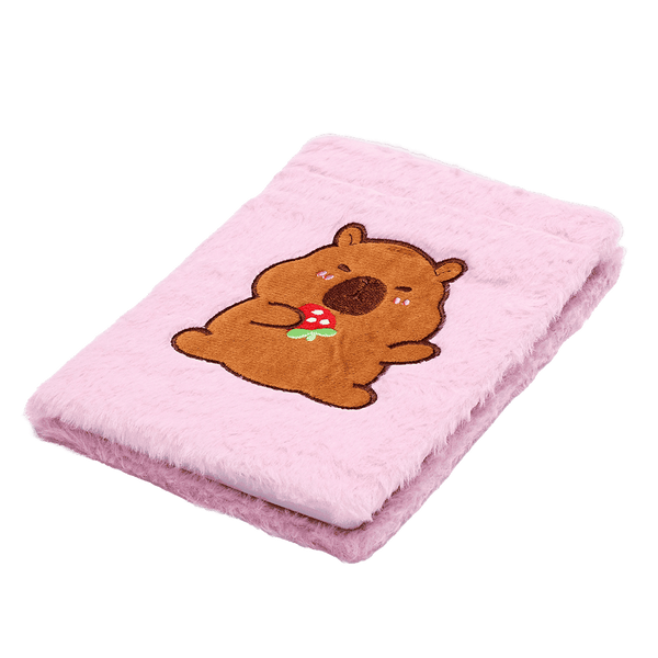Блокнот плюшевий Capybara Zibi А5 80 аркушів у клітинку штучне хутро асорті (ZB.700017) ZB.700017 фото