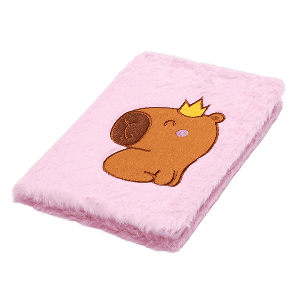 Блокнот плюшевий Capybara Zibi А5 80 аркушів у клітинку штучне хутро асорті (ZB.700017) ZB.700017 фото