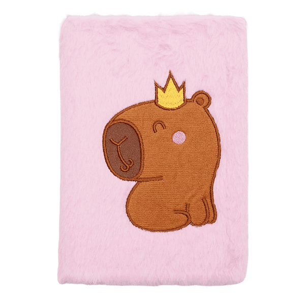 Блокнот плюшевий Capybara Zibi А5 80 аркушів у клітинку штучне хутро асорті (ZB.700017) ZB.700017 фото