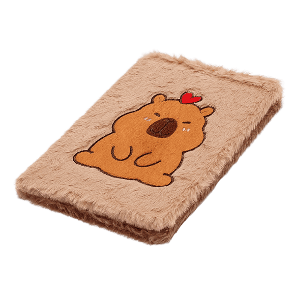 Блокнот плюшевий Capybara Zibi А5 80 аркушів у клітинку штучне хутро асорті (ZB.700017) ZB.700017 фото