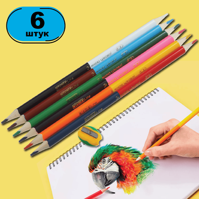 Купити Олівці кольорові KIDS Line Double 12 кольорів ZB.2462 в