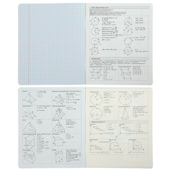 Зошит предметний з геометрії ZiBi Gradient 48 аркушів в клітинку ZB.1702-07 фото