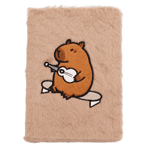 Блокнот плюшевий Capybara Zibi А5 80 аркушів у клітинку штучне хутро асорті (ZB.700019) ZB.700019 фото