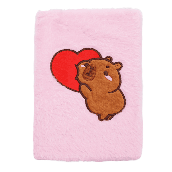 Блокнот плюшевий Capybara Zibi А5 80 аркушів у клітинку штучне хутро асорті (ZB.700019) ZB.700019 фото