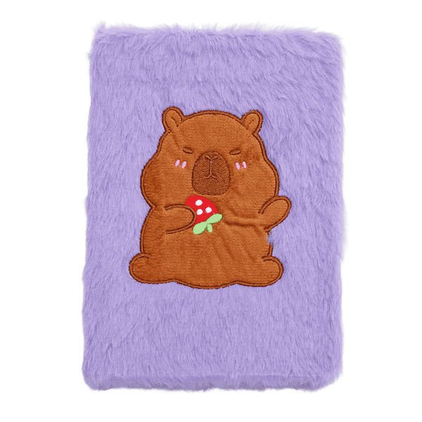 Блокнот плюшевий Capybara Zibi А5 80 аркушів у клітинку штучне хутро асорті (ZB.700019) ZB.700019 фото
