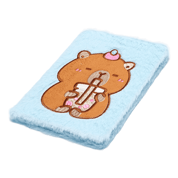 Блокнот плюшевий Capybara Zibi А5 80 аркушів у клітинку штучне хутро асорті (ZB.700020) ZB.700020 фото