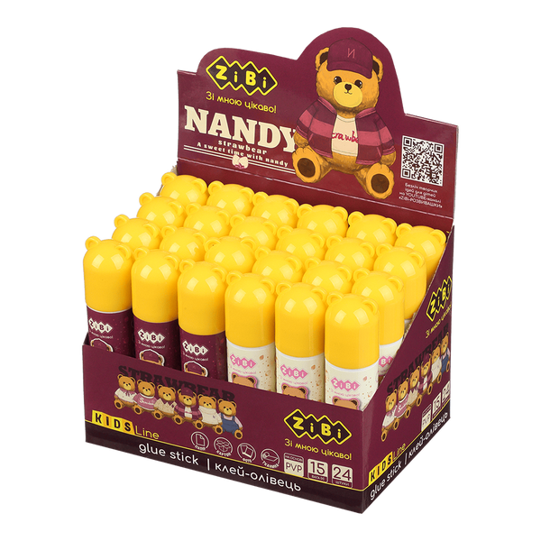 Клей-олівець ZiBi Bear Toy PVP 15г ZB.6304 фото