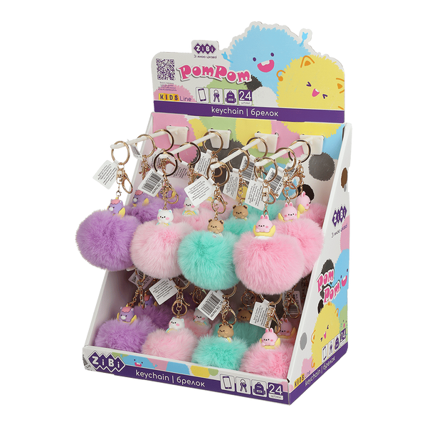 Брелок ZiBi PomPom Angel Pet, хутро асорті дизайни ZB.706701 фото