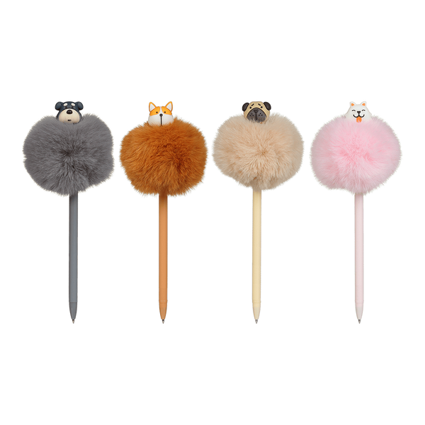 Ручка шариковая ZiBi Fluffy Dogs 0.7 мм синяя ассорти дизайнов ZB.2017 фото