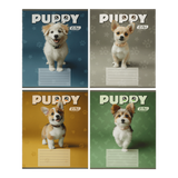 Зошит учнівський шкільний ZiBi Dogs 12 аркушів у косу лінію ZB25.1753C фото