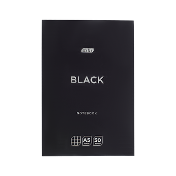 Блокнот-планшет А5, 50 аркушів, клітинка, клеєне скріплення, Zibi Black (ZB.12651-01) ZB.12651-01 фото