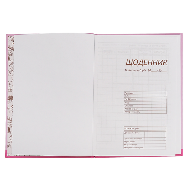 Щоденник шкільний В5, 40 аркушів, тверда обкладинка, Zibi Super Girl (ZB.13765-29) ZB.13765-29 фото