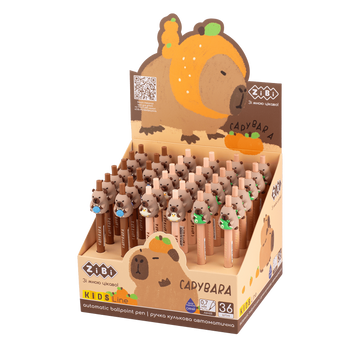 Ручка кулькова автоматична ZiBi Capybara 0,7 мм синя ZB.2105 фото