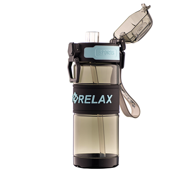 Пляшка для води Zibi RELAX, 450 мл, чорно-блакитна (ZB.3027-01-14) ZB.3027-01-14 фото