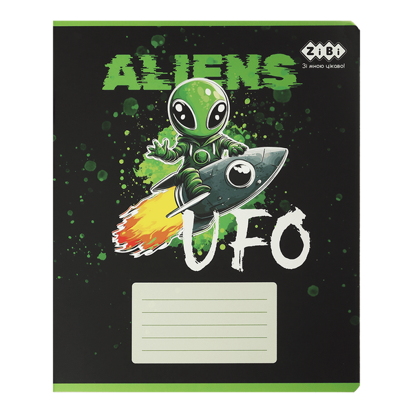 Зошит учнівський шкільний ZiBi UFO 24 аркуші в лінію ZB25.1771L фото