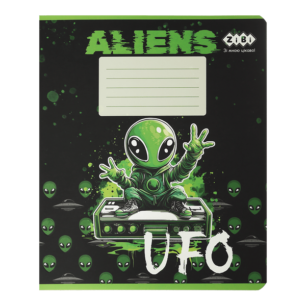 Зошит учнівський шкільний ZiBi UFO 24 аркуші в лінію ZB25.1771L фото