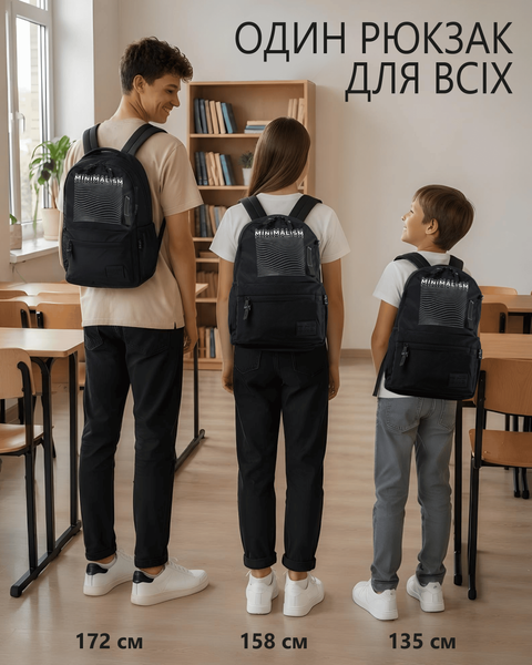 Рюкзак Zibi Black Minimalism (ZB.700305) ZB.700305 фото