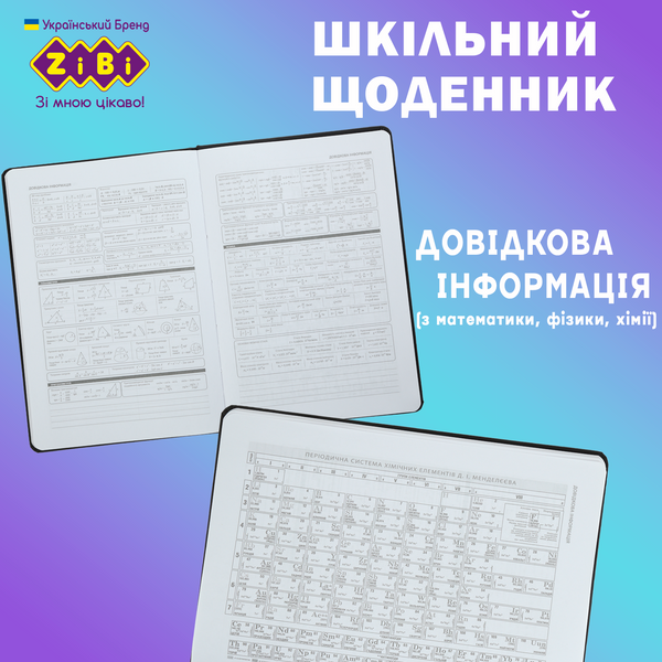 Щоденник шкільний Star B5 48 аркушів тверда обкладинка зі штучної шкіри KIDS Line ZB.13221-01 фото